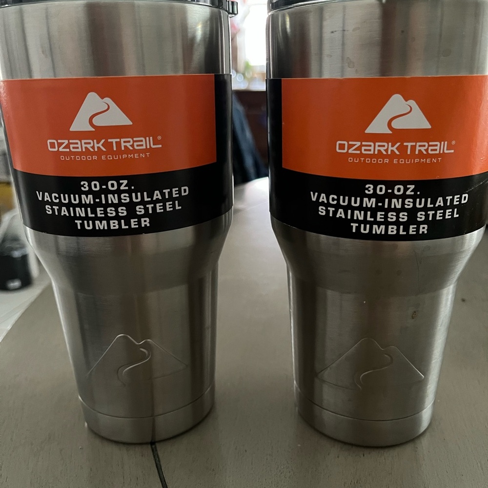 Ozark Trail Orange and Silver Vacuum-Insulated Tumblers